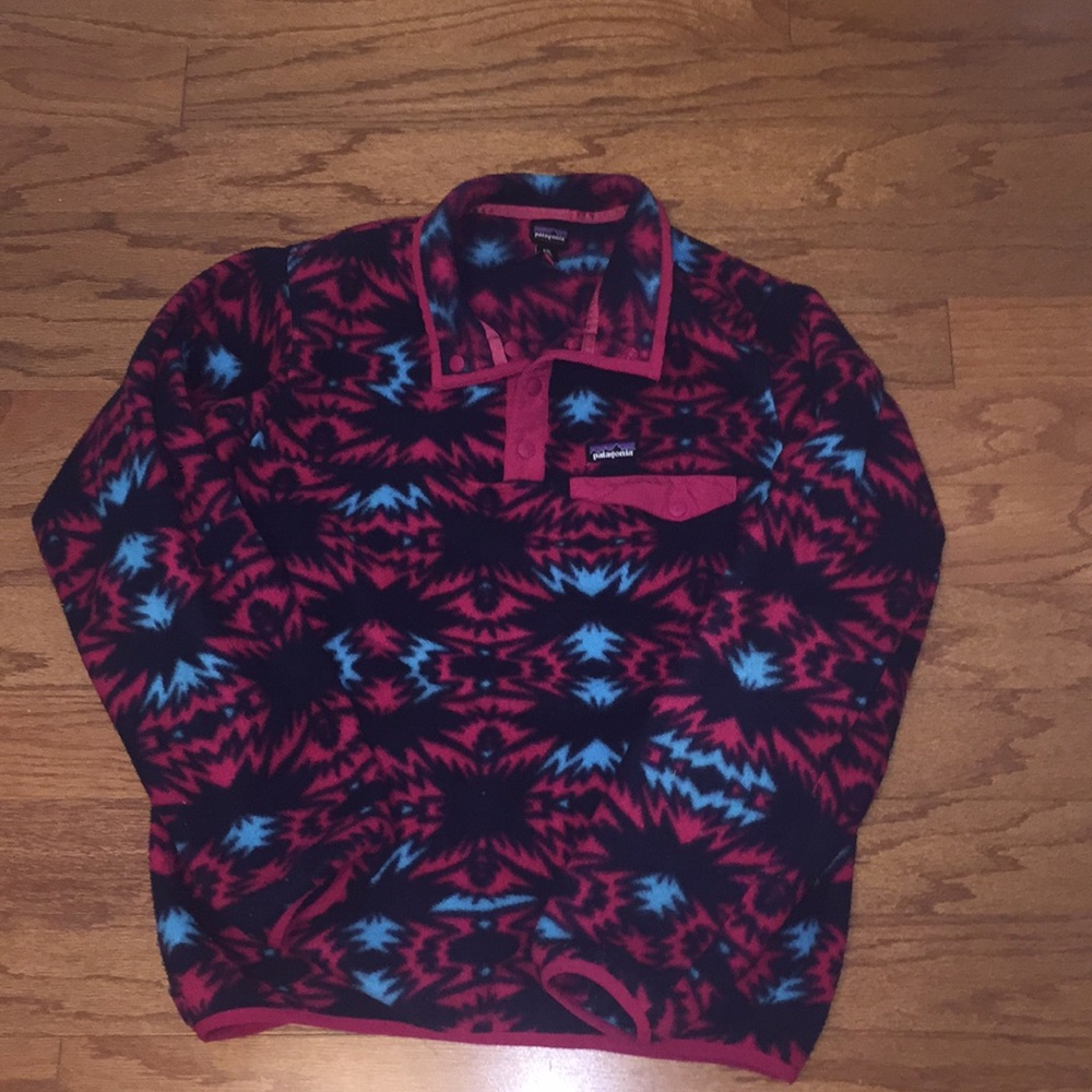 Patagonia tribal print pink and blue